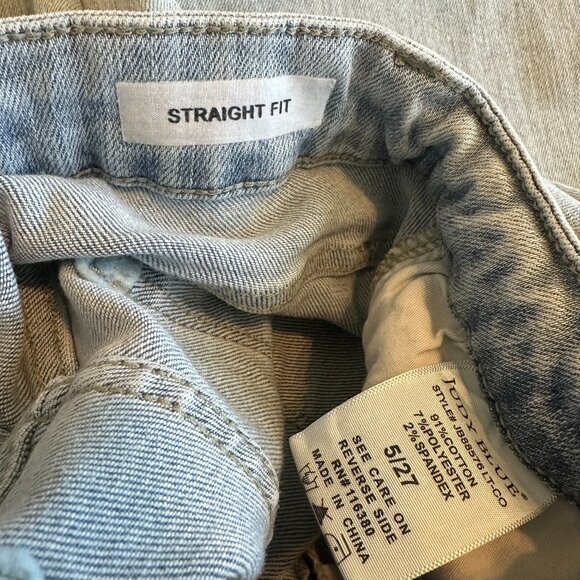 Judy Blue Straight Fit Light Wash Jeans Stretch Wide Leg Denim Size 27 Women's - Picture 11 of 11